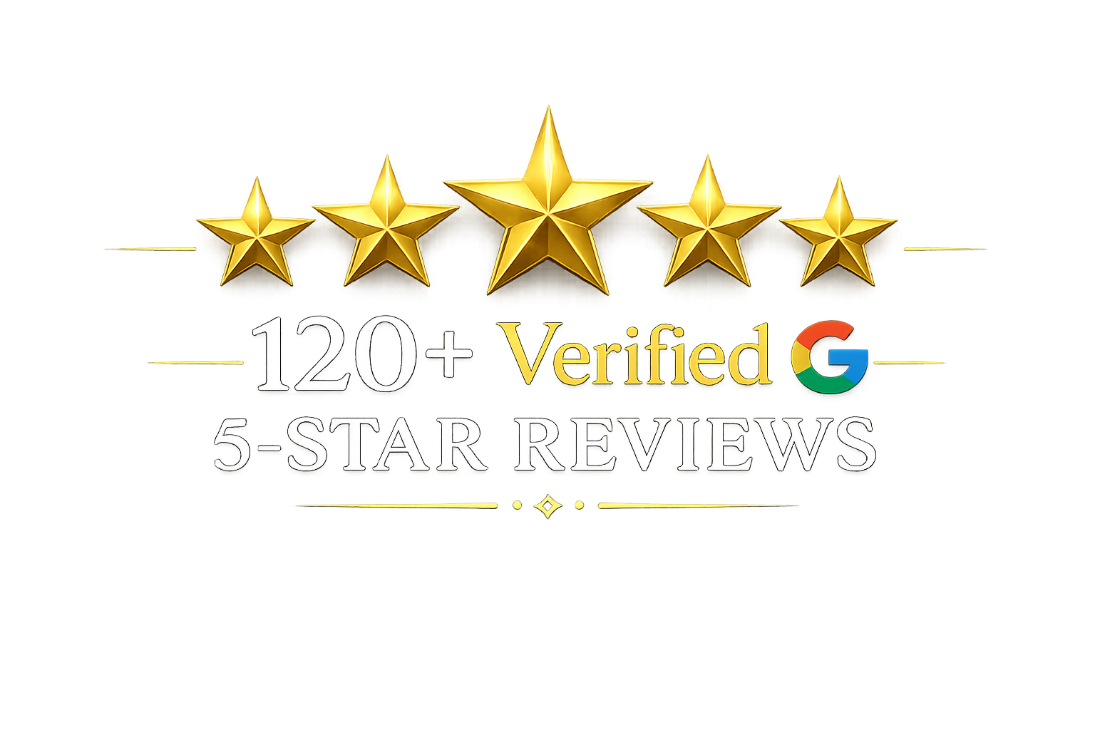 120+ Verified 5-Star Reviews